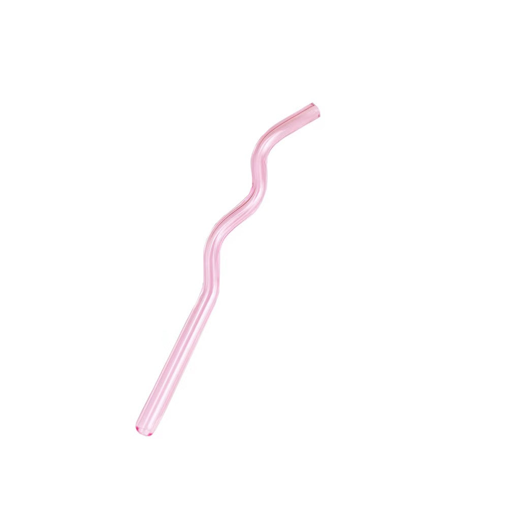 Wavy Glass Straws