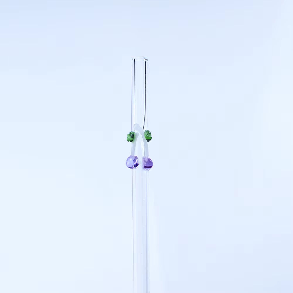 Cherry Glass Straws