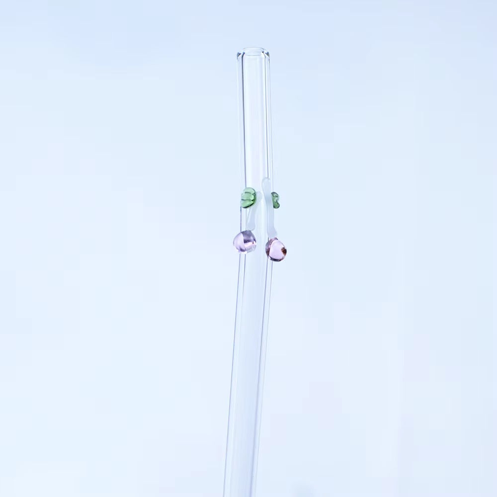 Cherry Glass Straws