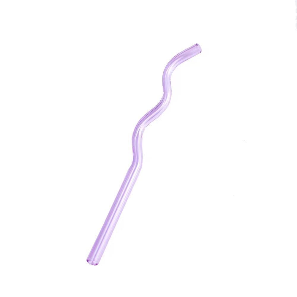 Wavy Glass Straws