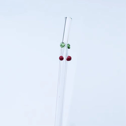 Cherry Glass Straws